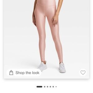 All In Motion Ribbed Mauve Pink Shimmer Leggings